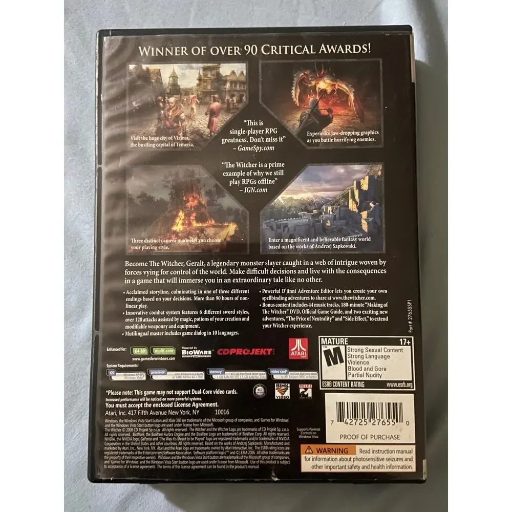 The witcher pc video game